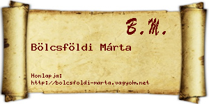 Bölcsföldi Márta névjegykártya